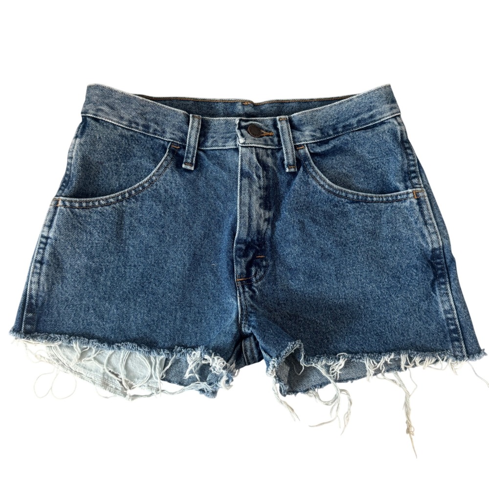 Rustler Denim Cutoff Shorts Men's 29x30 Women's 6/8 High Rise 100% Cotton‎